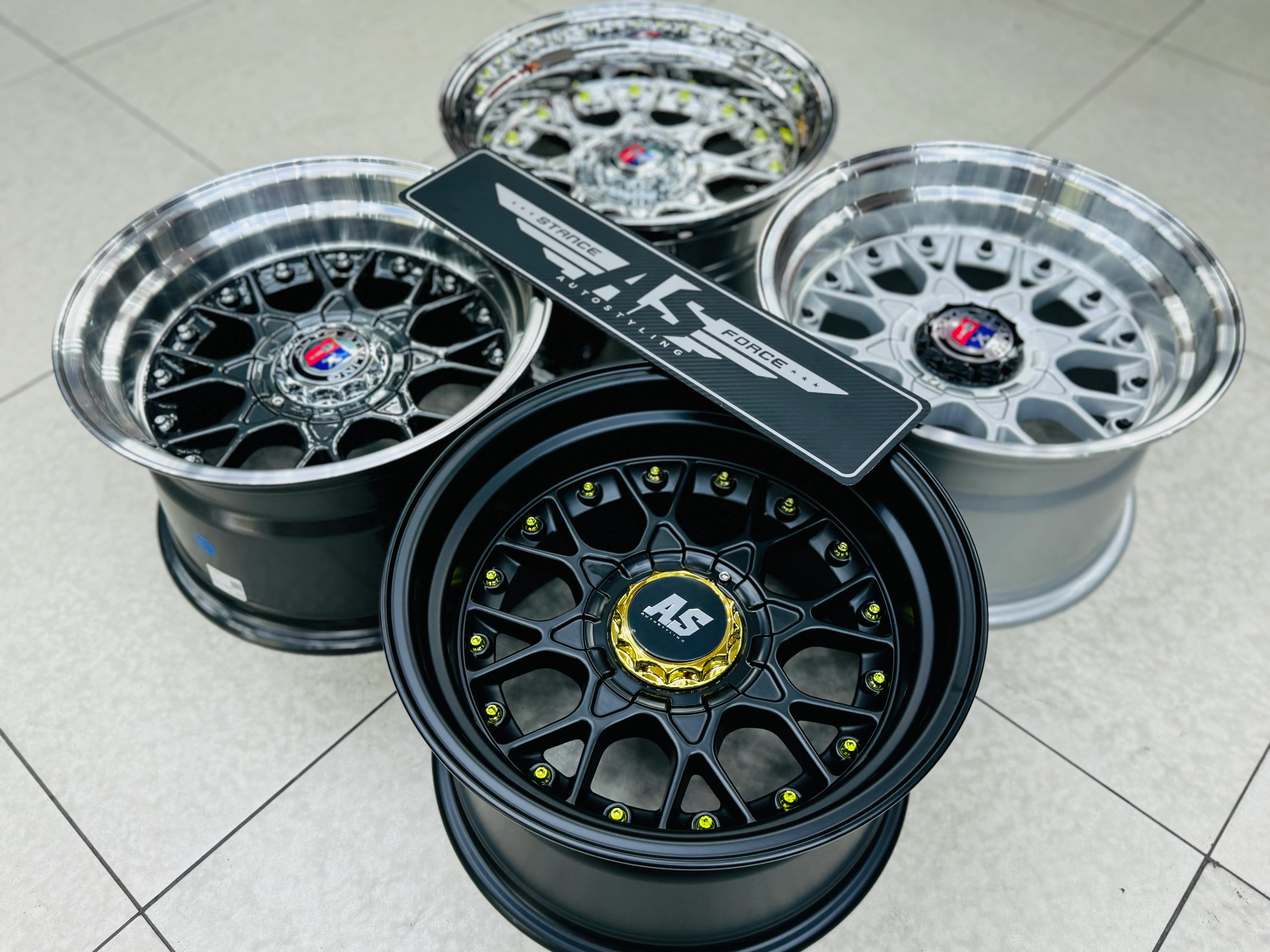 15'' AS- RC2 FULL MATT BLACK  4/100 4/114 - Image 10