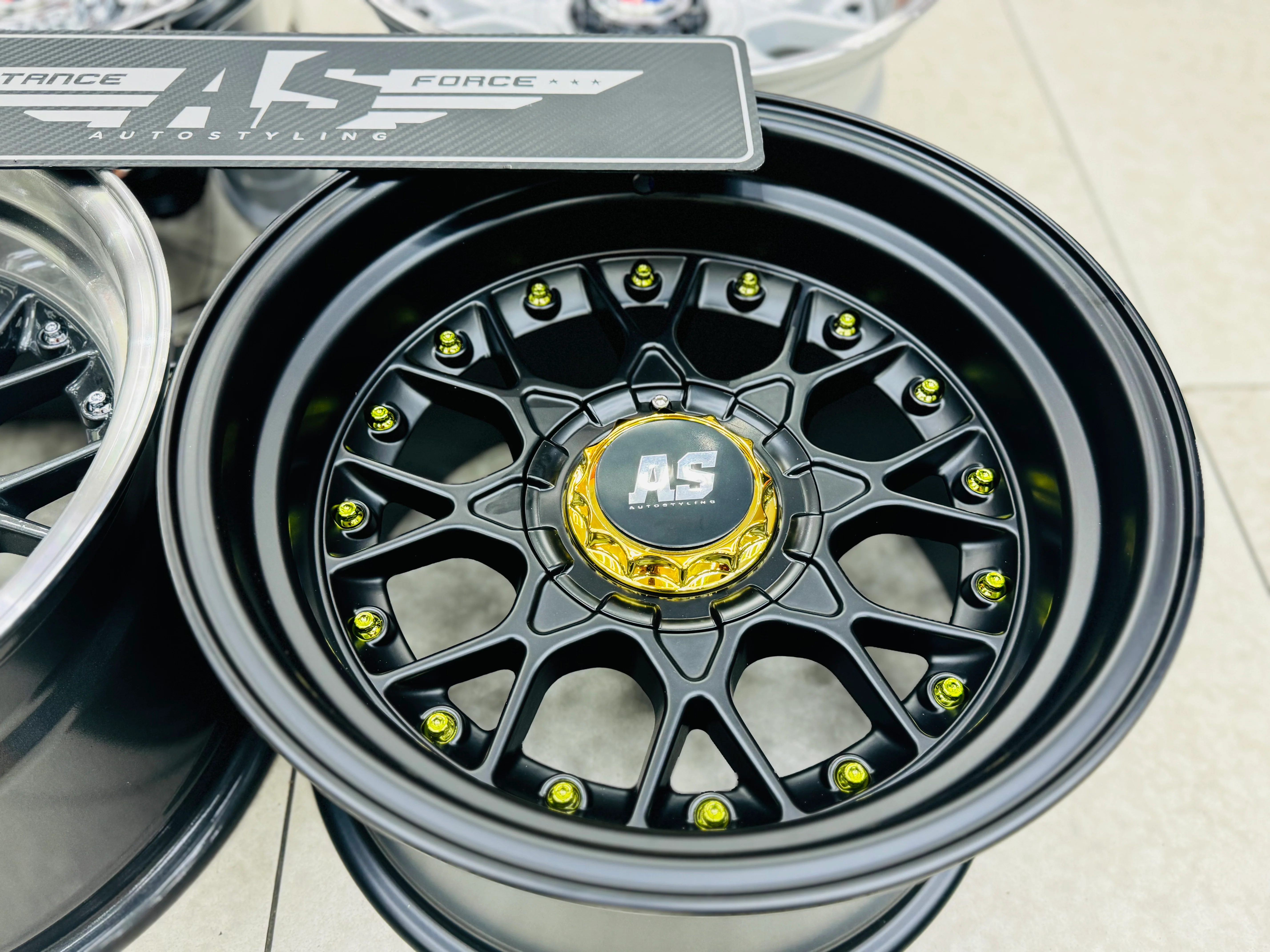 15'' AS- RC2 FULL MATT BLACK  4/100 4/114 - Image 14