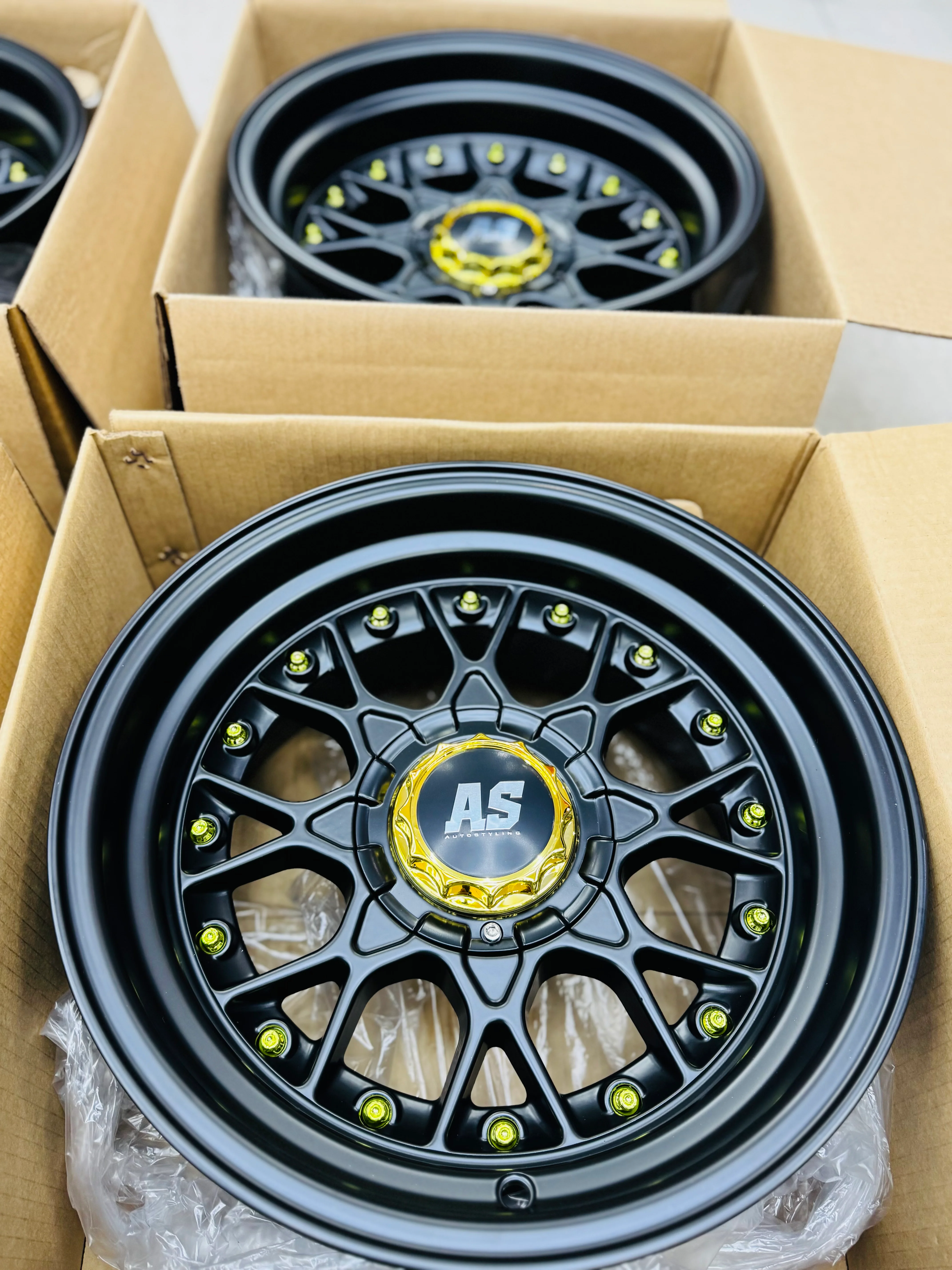 15'' AS- RC2 FULL MATT BLACK  4/100 4/114 - Image 4