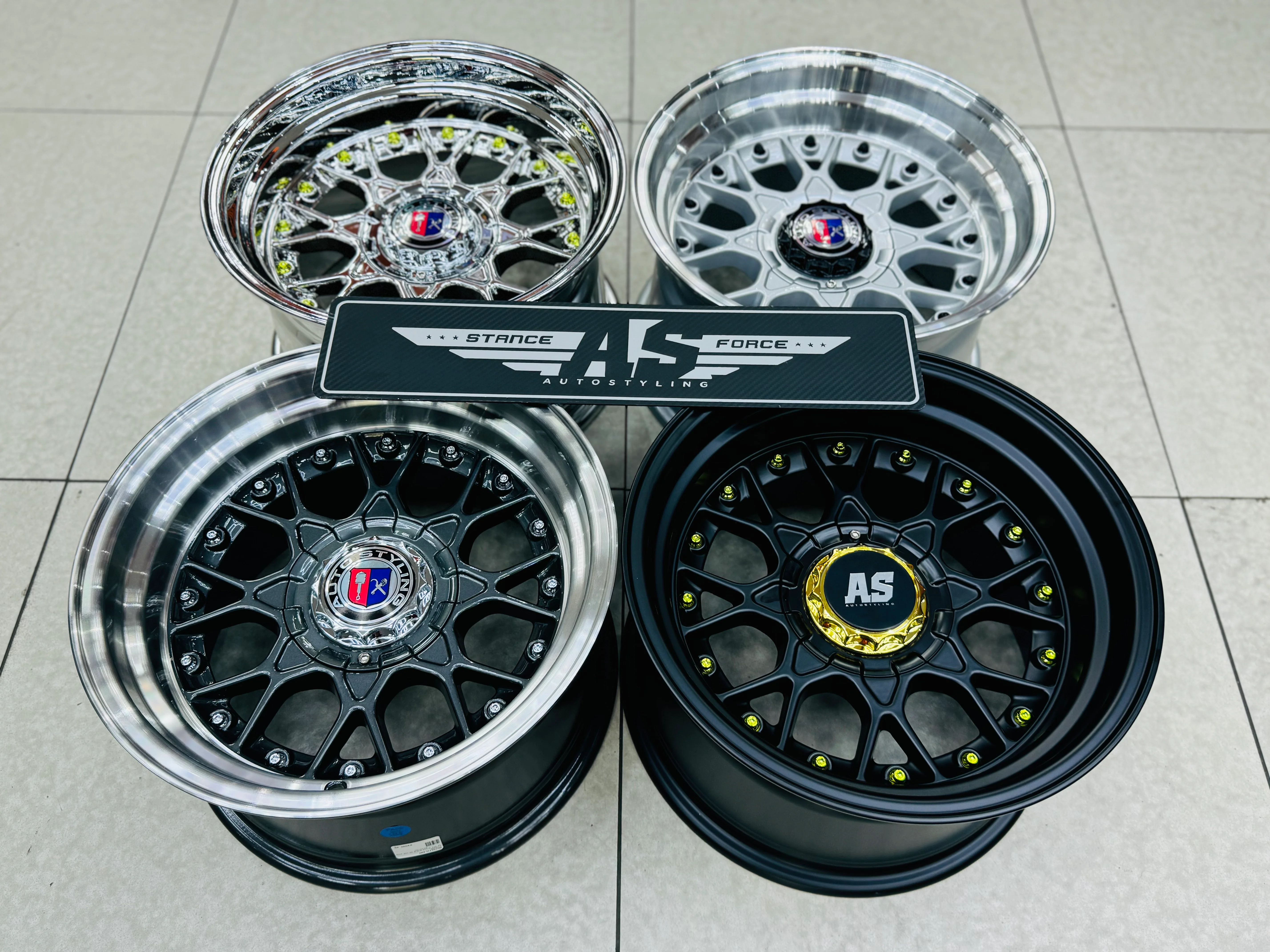 15'' AS- RC2 FULL MATT BLACK  4/100 4/114 - Image 8