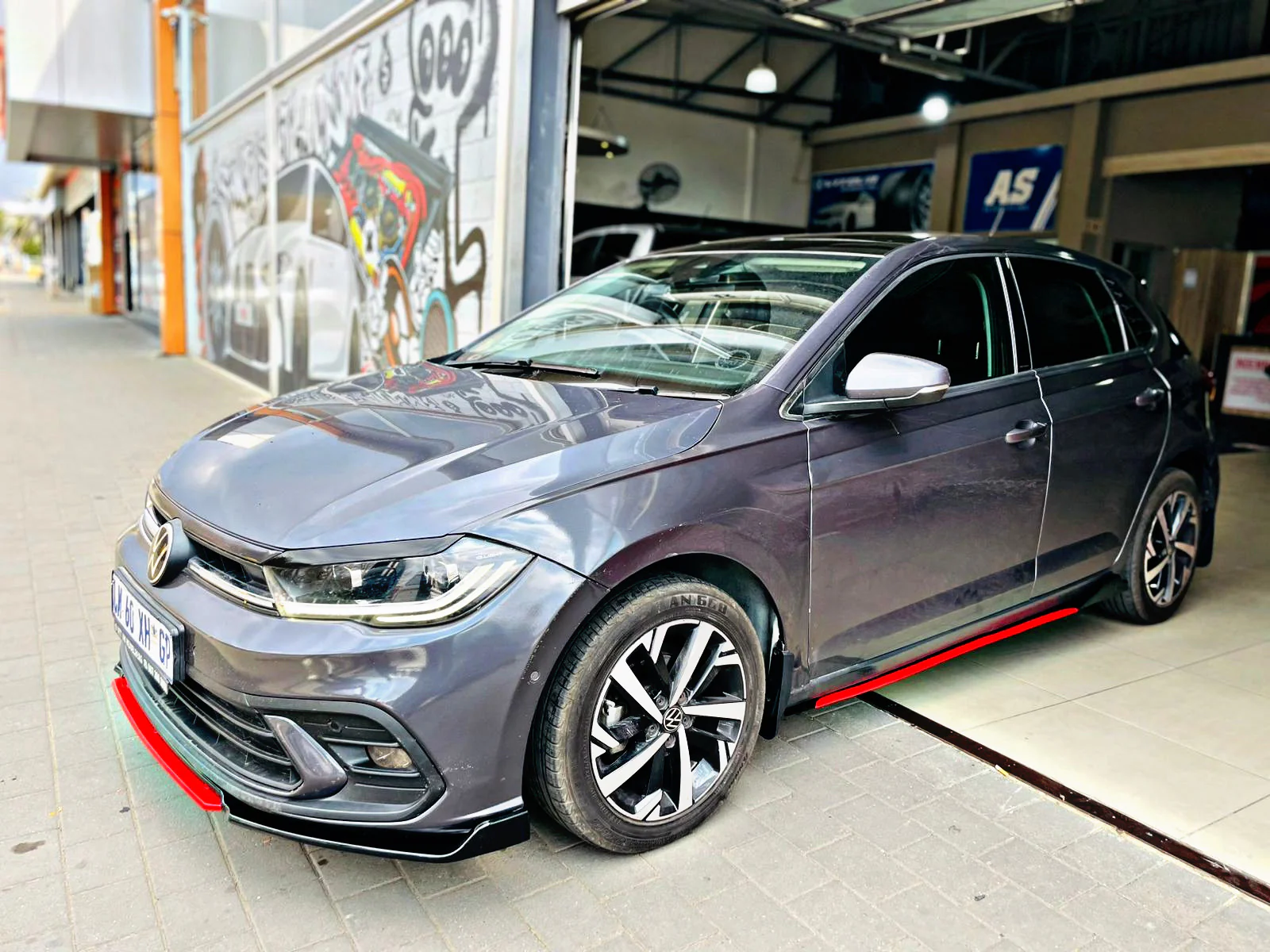 UNIVERSAL GLOSS BLACK/RED SIDE SKIRT EXTENSIONS TYPE B - Image 11