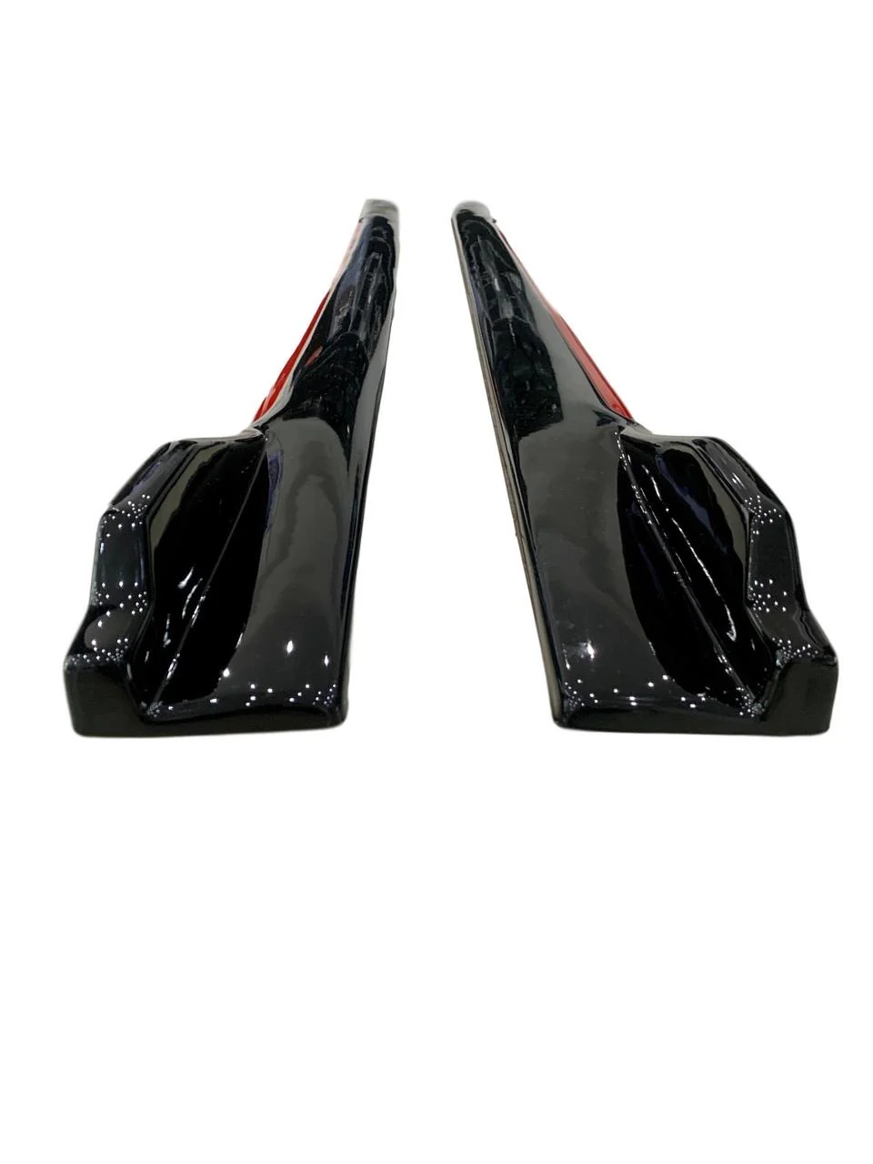 UNIVERSAL GLOSS BLACK/RED SIDE SKIRT EXTENSIONS TYPE B - Image 7