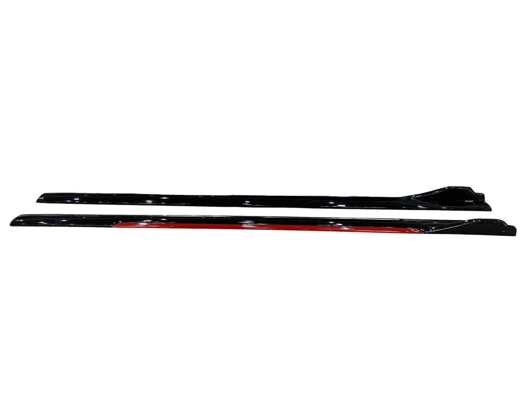 UNIVERSAL GLOSS BLACK/RED SIDE SKIRT EXTENSIONS TYPE B - Image 8