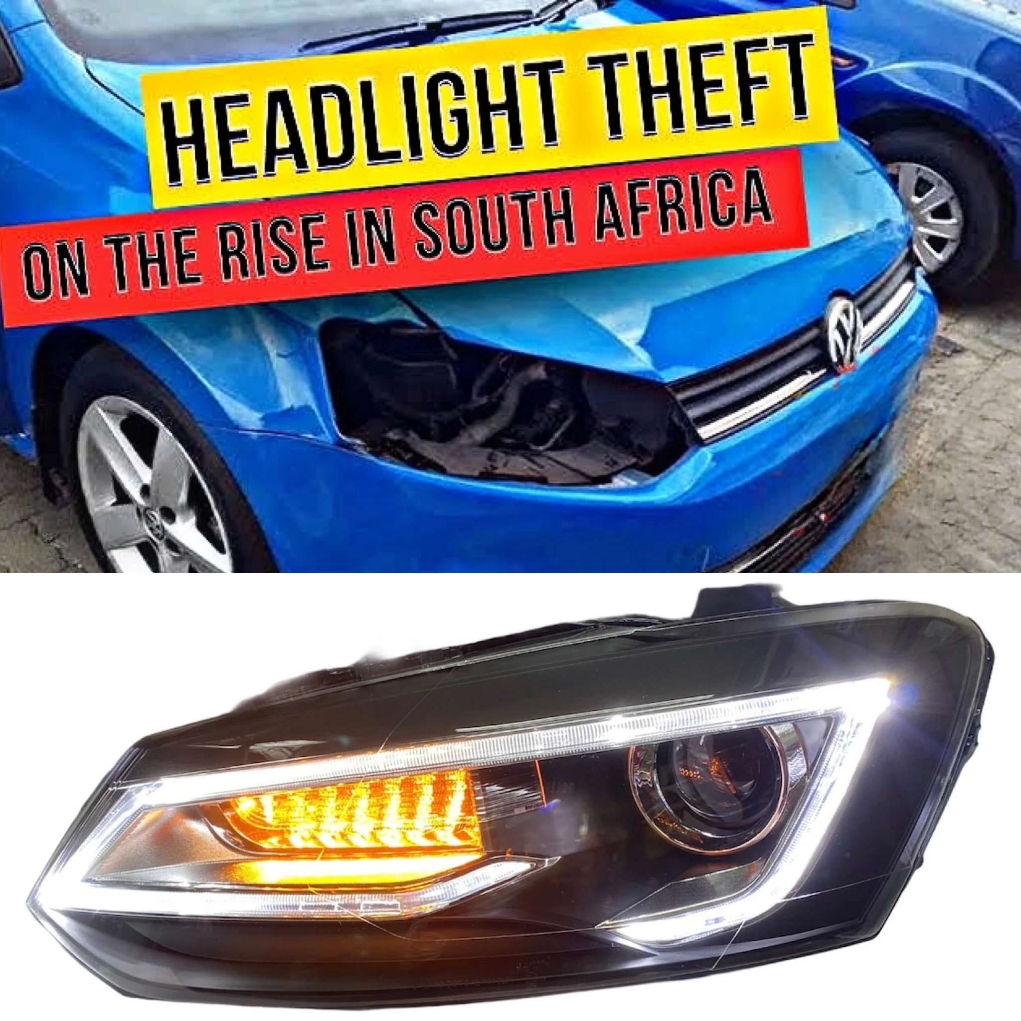 VLAND VW POLO 6 TUBE LED HEADLIGHT - Image 7